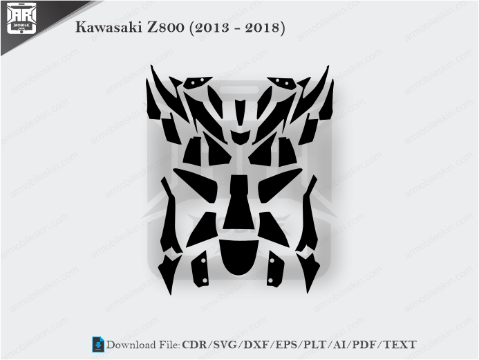 Kawasaki Z800 (2013 – 2018) Wrap Skin Template