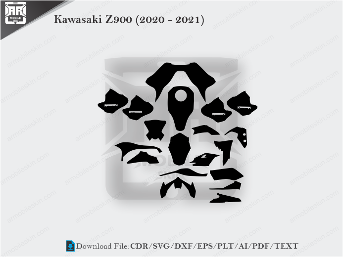 Kawasaki Z900 (2020 – 2021) Wrap Skin Template