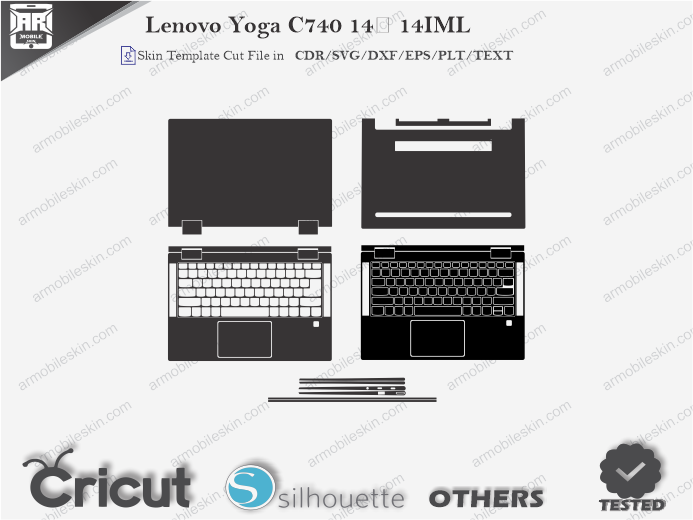 Lenovo Yoga C740 14″ 14IML Skin Template Vector