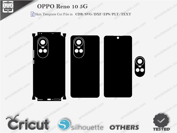 OPPO Reno 10 5G Skin Template Vector