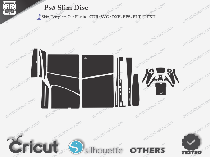 Ps5 Slim Disc Skin Template Vector