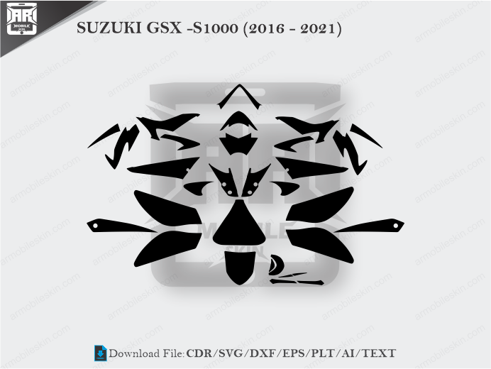 SUZUKI GSX -S1000 (2016 - 2021) Wrap Skin Template