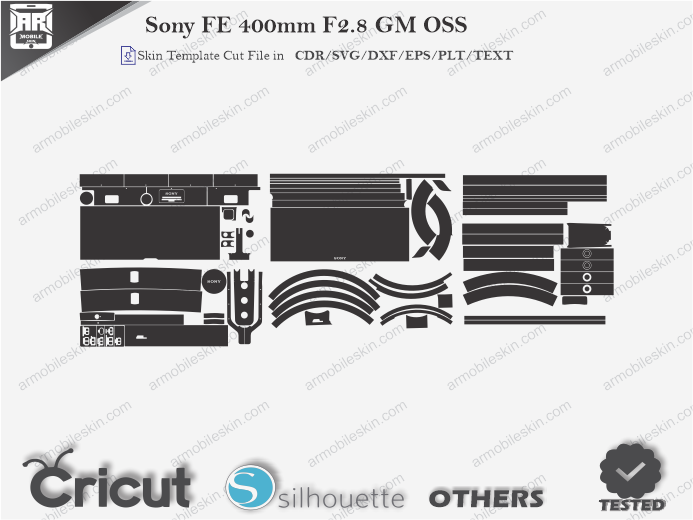 Sony FE 400mm F2.8 GM OSS Skin Template Vector