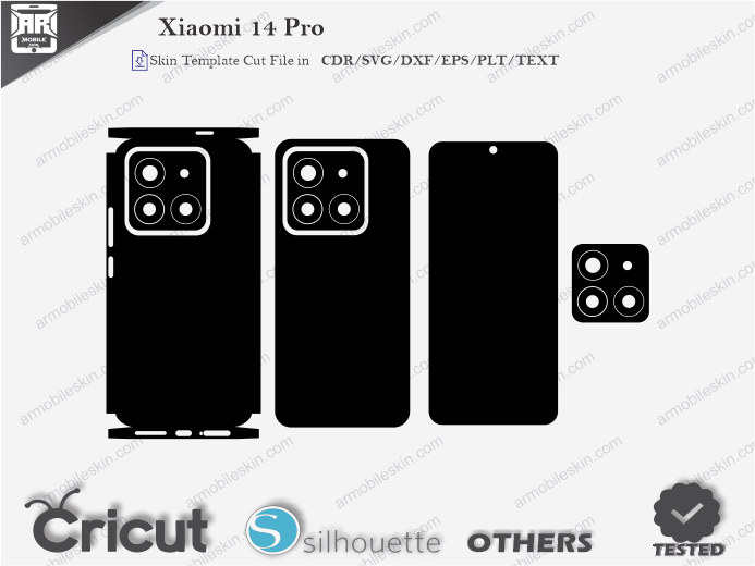 Xiaomi 14 Pro Skin Template Vector