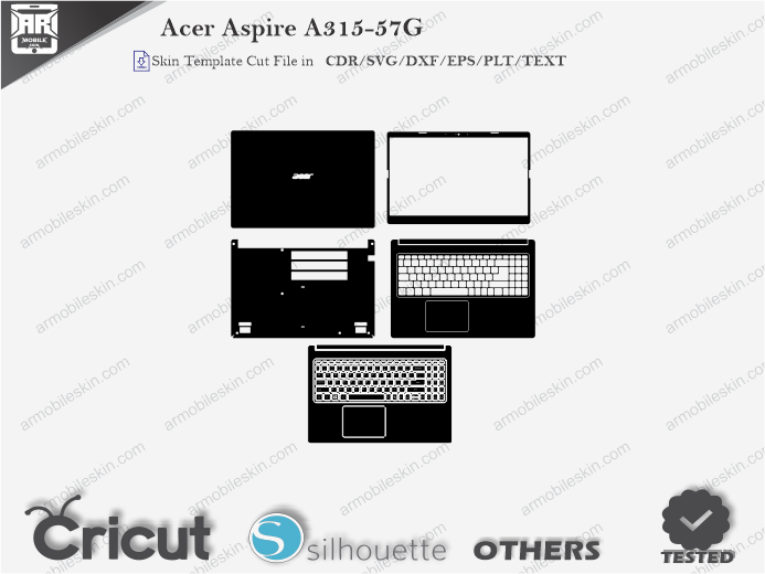 Acer Aspire A315-57G Skin Template Vector