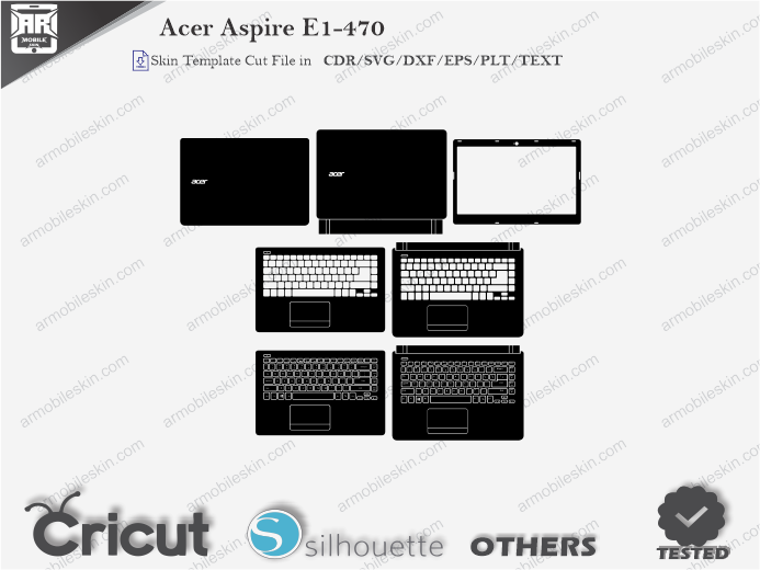 Acer Aspire E1-470 Skin Template Vector