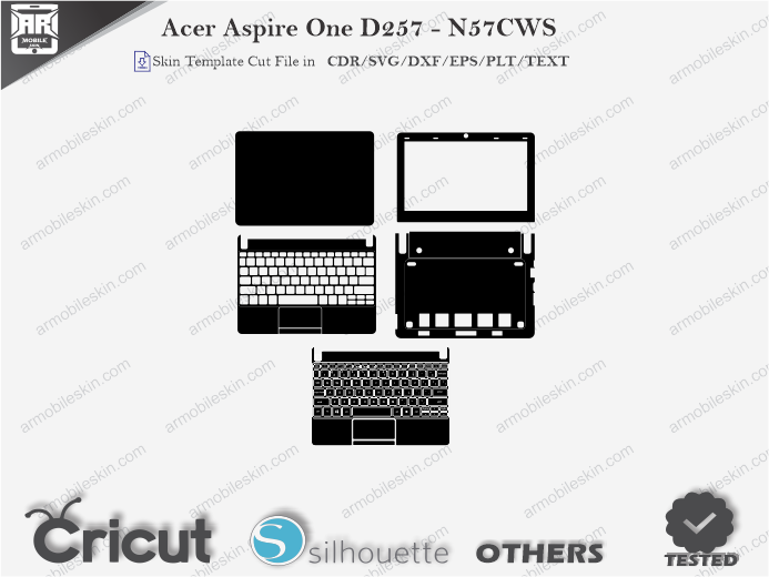Acer Aspire One D257 - N57CWS Skin Template Vector