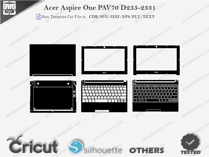 Acer Aspire One PAV70 D255-2331 Skin Template Vector