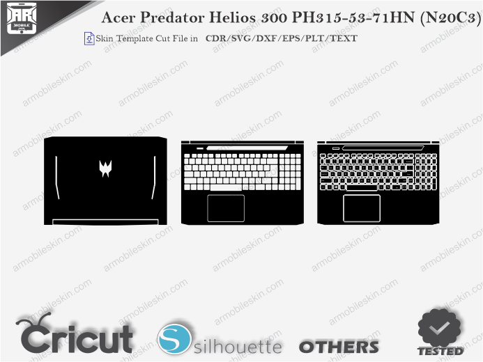 Acer Predator Helios 300 PH315-53-71HN (N20C3) Skin Template Vector