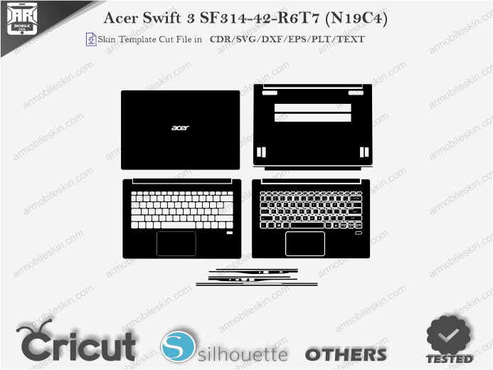Acer Swift 3 SF314-42-R6T7 (N19C4) Skin Template Vector