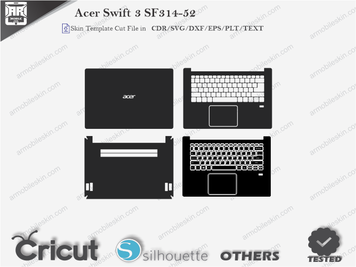 Acer Swift 3 SF314-52 Skin Template Vector