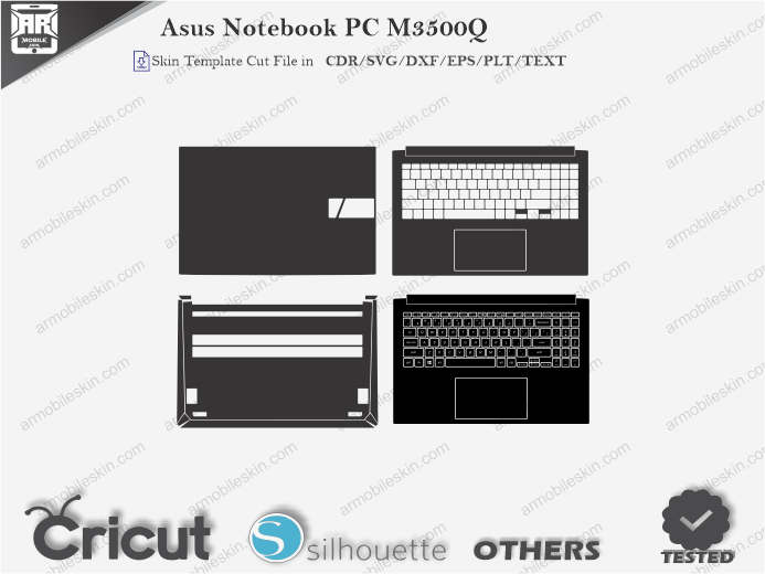Asus Notebook PC M3500Q Skin Template Vector