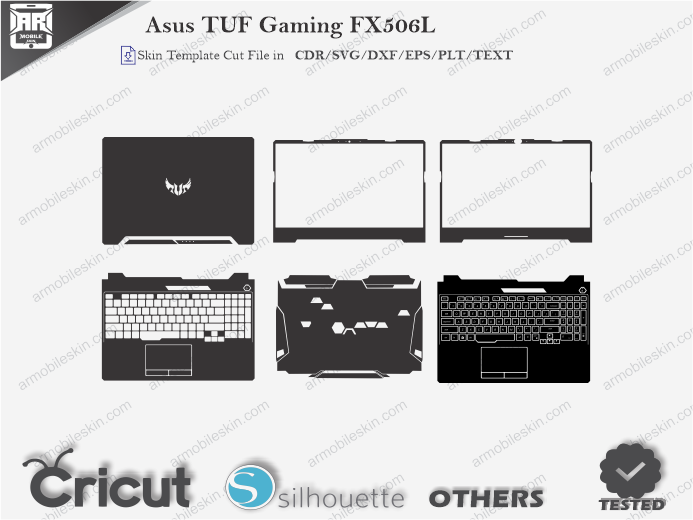 Asus TUF Gaming FX506L Skin Template Vector