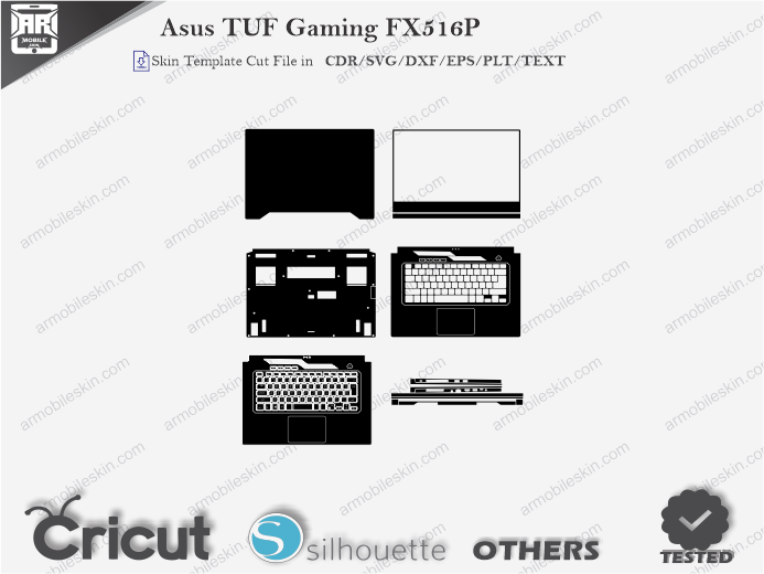 Asus TUF Gaming FX516P Skin Template Vector