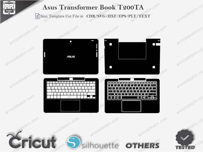 Asus Transformer Book T200TA Skin Template Vector