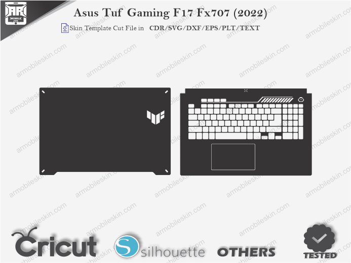 Asus Tuf Gaming F17 Fx707 (2022) Skin Template Vector