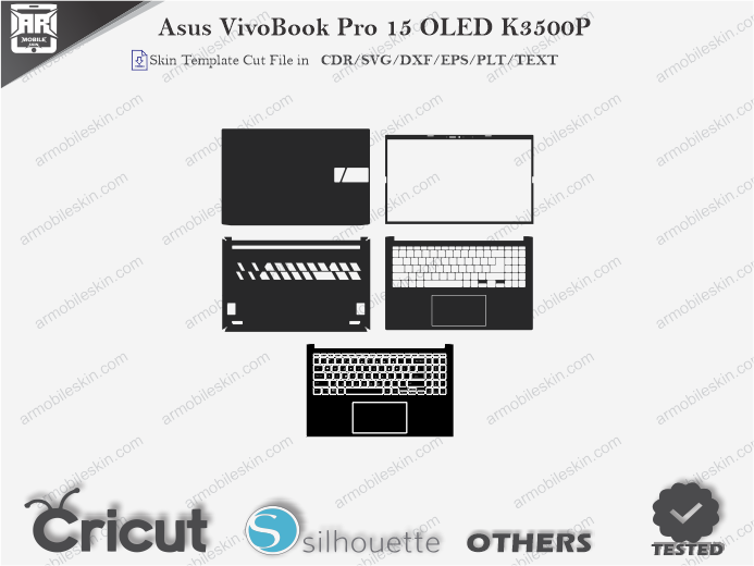 Asus VivoBook Pro 15 OLED K3500P Skin Template Vector