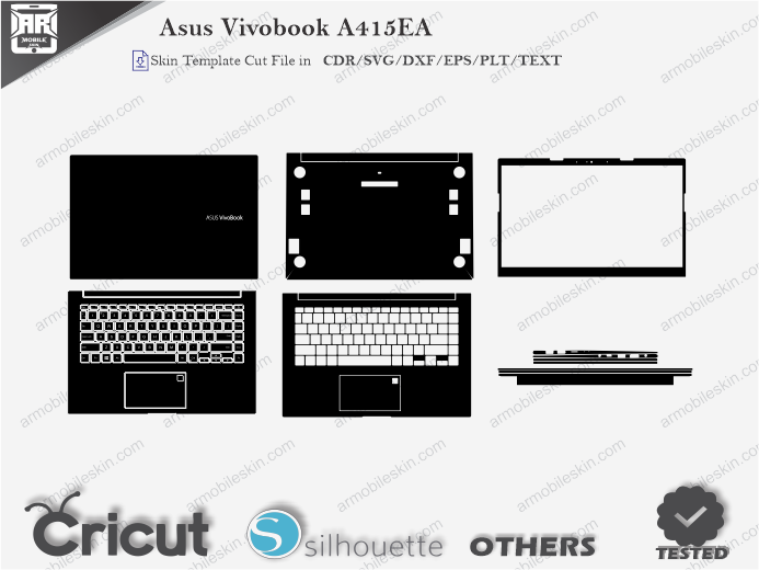 Asus Vivobook A415EA Skin Template Vector