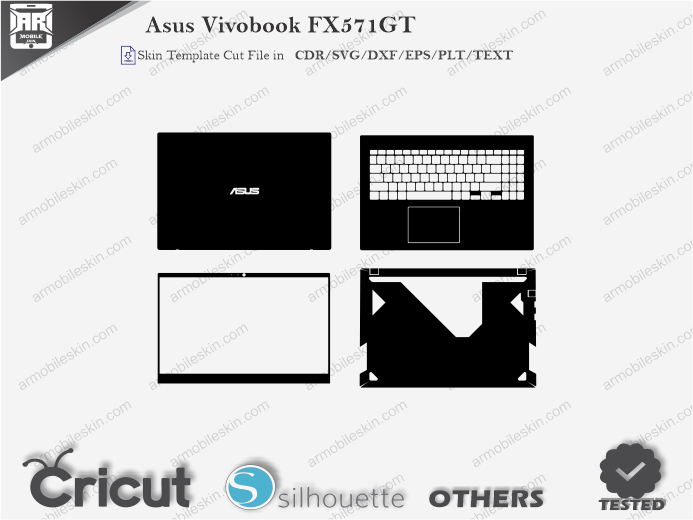 Asus Vivobook FX571GT Skin Template Vector