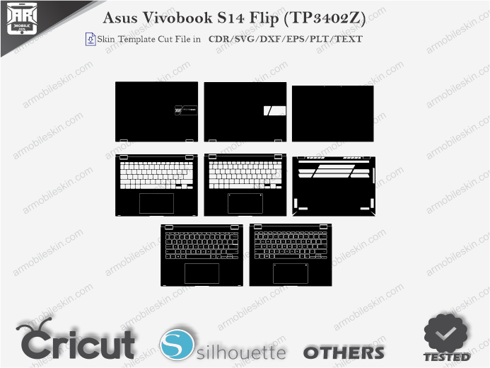 Asus Vivobook S14 Flip (TP3402Z) Skin Template Vector