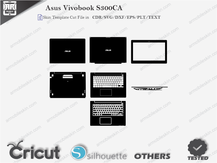 Asus Vivobook S300CA Skin Template Vector