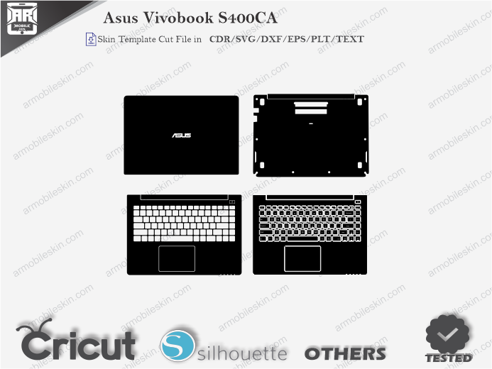 Asus Vivobook S400CA Skin Template Vector