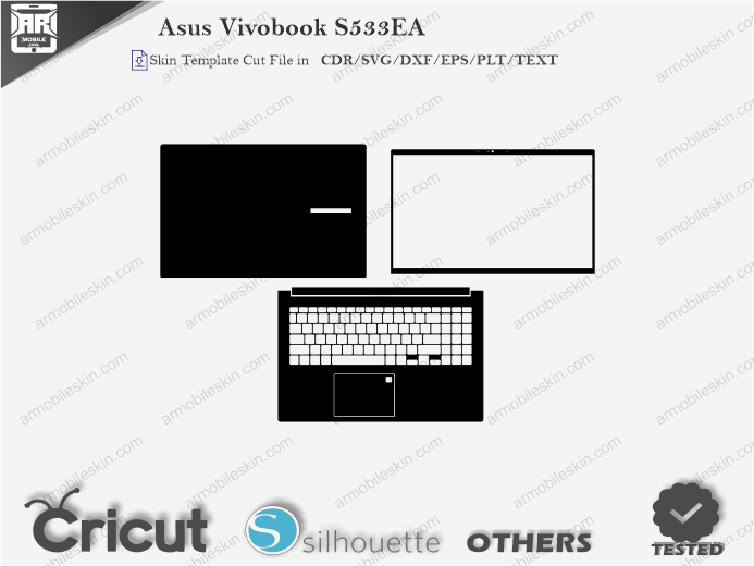 Asus Vivobook S533EA Skin Template Vector