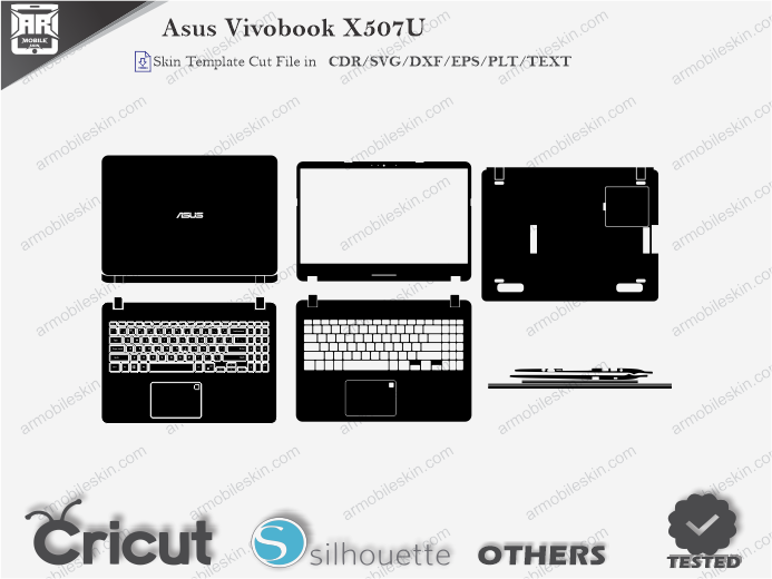 Asus Vivobook X507U Skin Template Vector