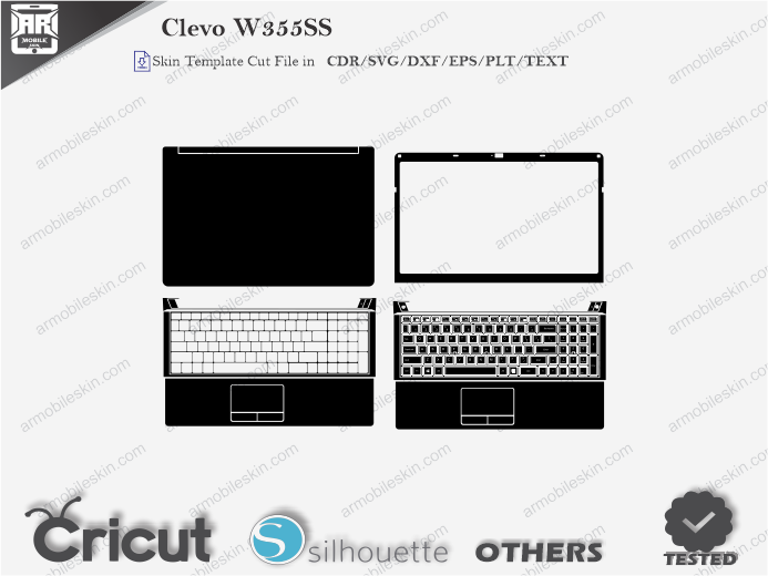 Clevo W355SS Skin Template Vector