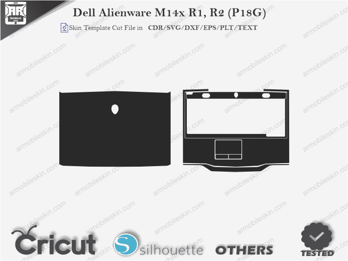Dell Alienware M14x R1, R2 (P18G) Skin Template Vector