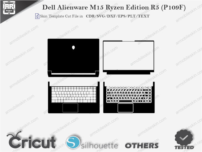 Dell Alienware M15 Ryzen Edition R5 (P109F) Skin Template Vector