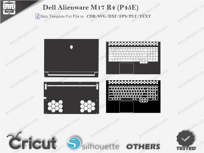 Dell Alienware M17 R4 (P45E) Skin Template Vector