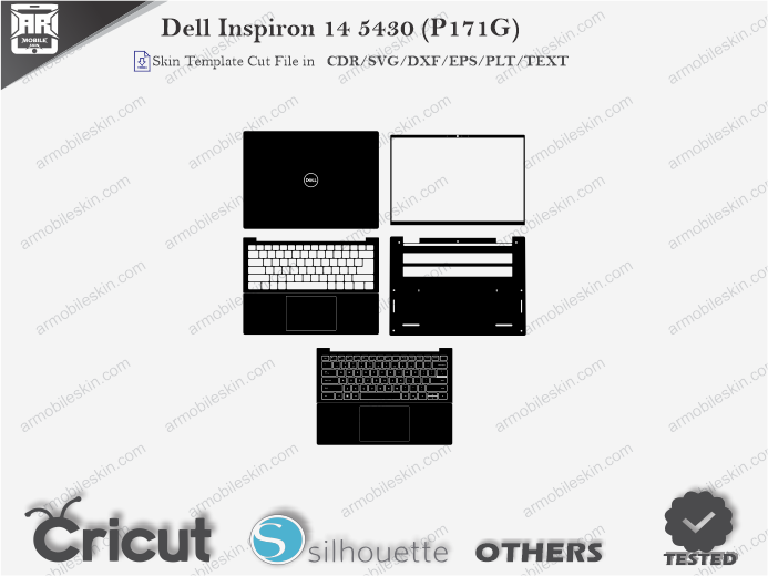 Dell Inspiron 14 5430 (P171G) Skin Template Vector