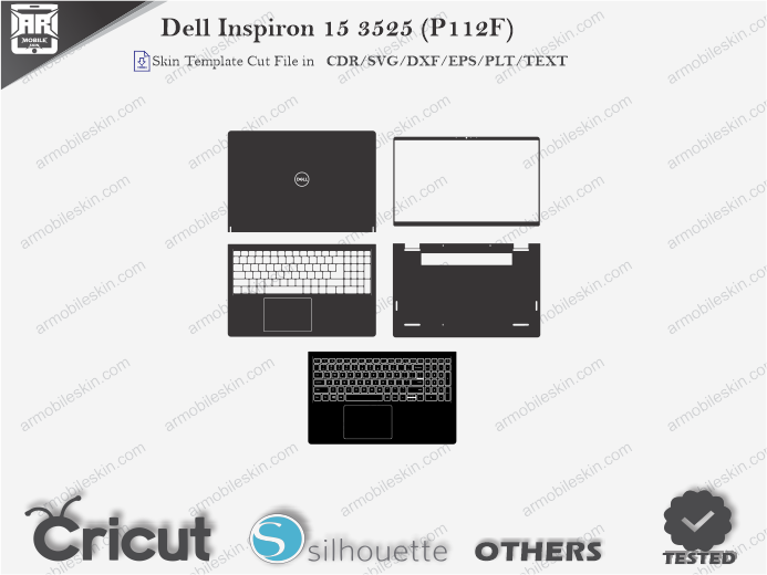 Dell Inspiron 15 3525 (P112F) Skin Template Vector