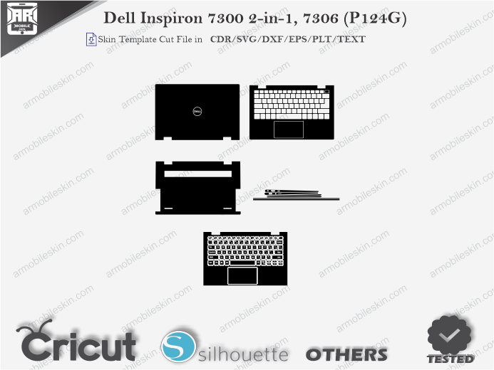 Dell Inspiron 7300 2-in-1, 7306 (P124G) Skin Template Vector