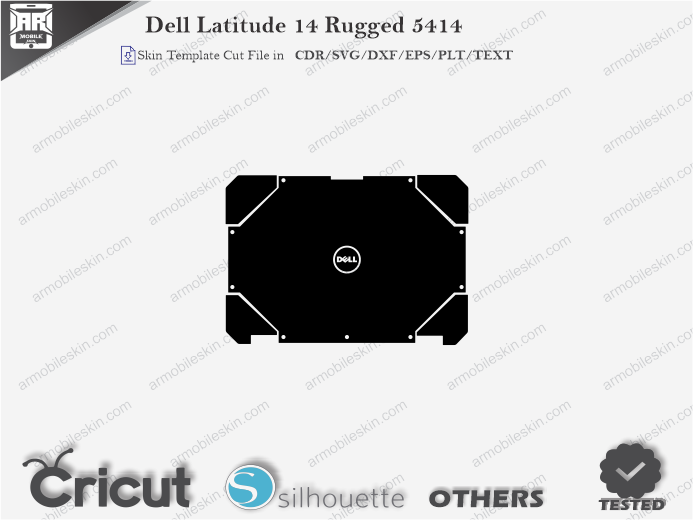 Dell Latitude 14 Rugged 5414 Skin Template Vector