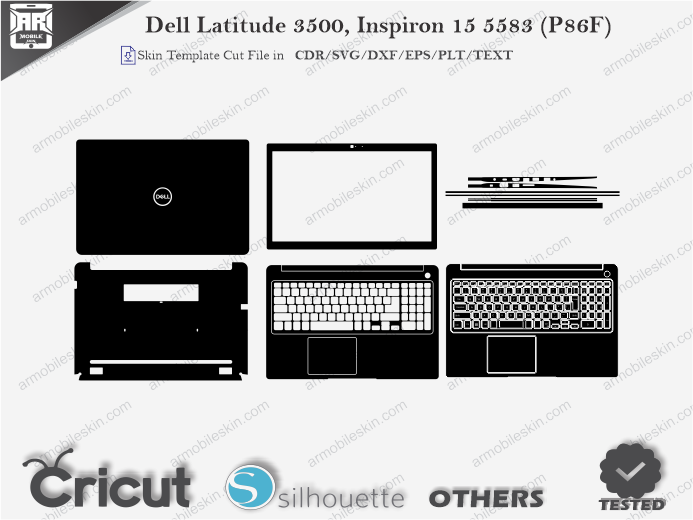 Dell Latitude 3500, Inspiron 15 5583 (P86F) Skin Template Vector
