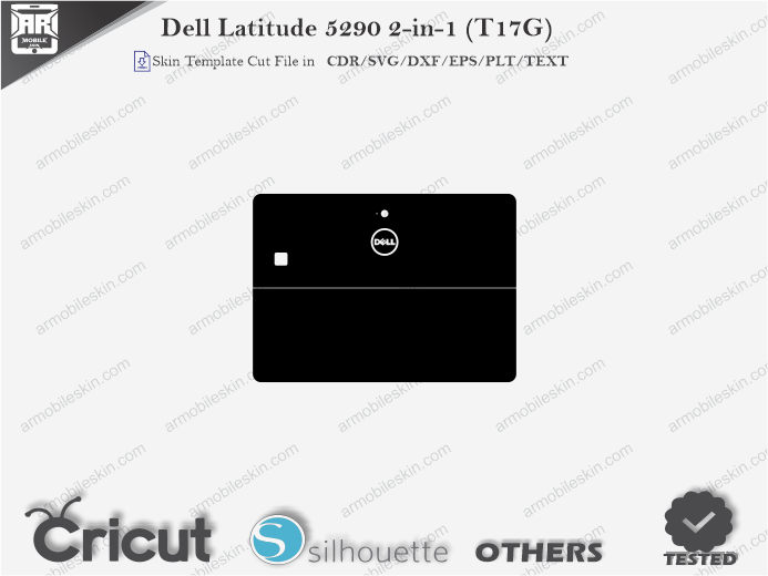 Dell Latitude 5290 2-in-1 (T17G) Skin Template Vector