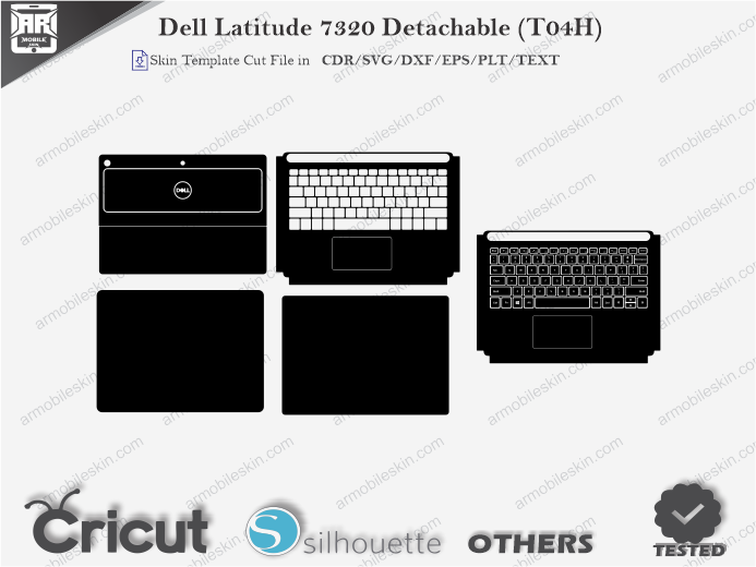 Dell Latitude 7320 Detachable (T04H) Skin Template Vector