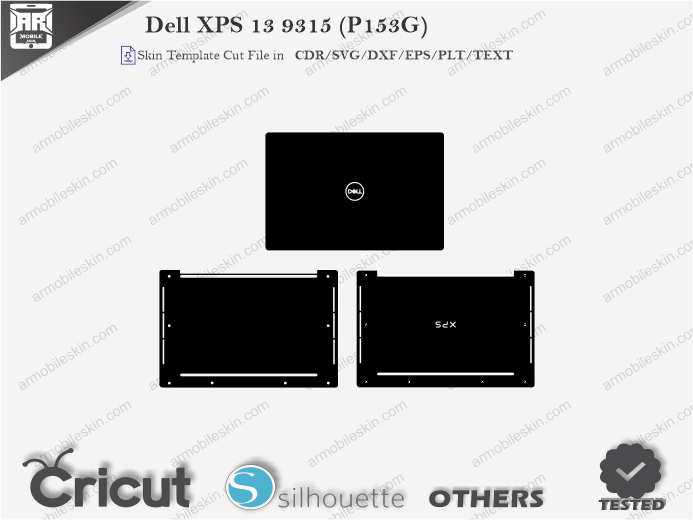 Dell XPS 13 9315 (P153G) Skin Template Vector