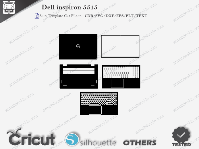 Dell inspiron 5515 Skin Template Vector