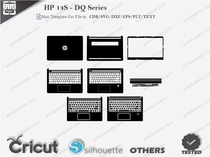 HP 14S - DQ Series Skin Template Vector