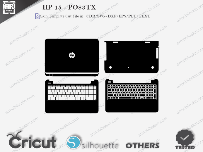 HP 15 - PO83TX Skin Template Vector