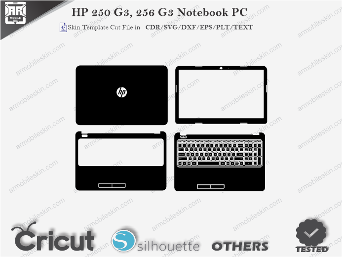HP 250 G3, 256 G3 Notebook PC Skin Template Vector