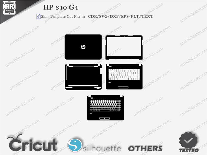 HP 340 G4 Skin Template Vector