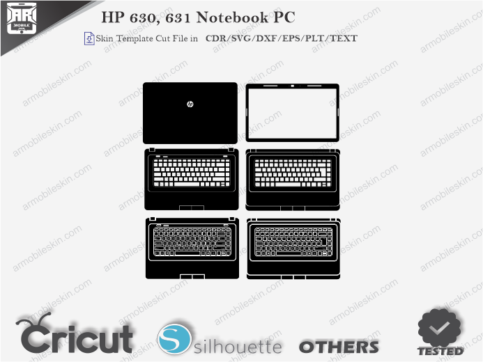 HP 630, 631 Notebook PC Skin Template Vector