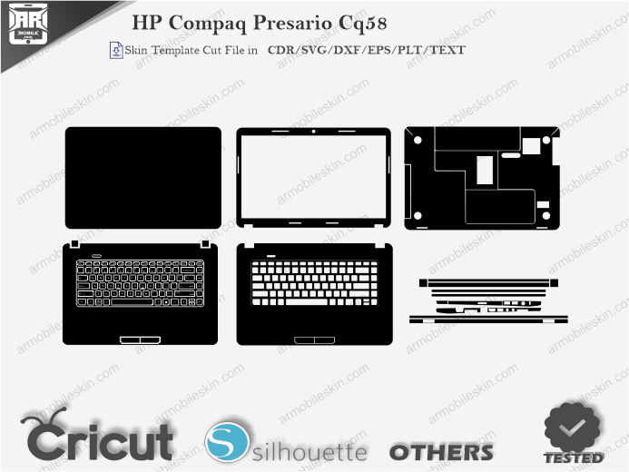 HP Compaq Presario CQ58 Skin Template Vector