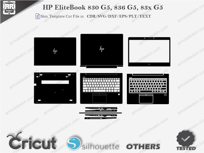 HP EliteBook 830 G5, 836 G5, 83x G5 Skin Template Vector