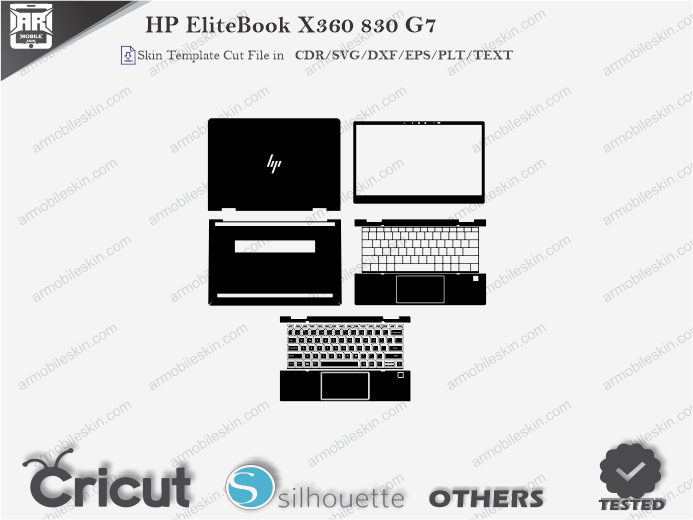 HP EliteBook X360 830 G7 Skin Template Vector