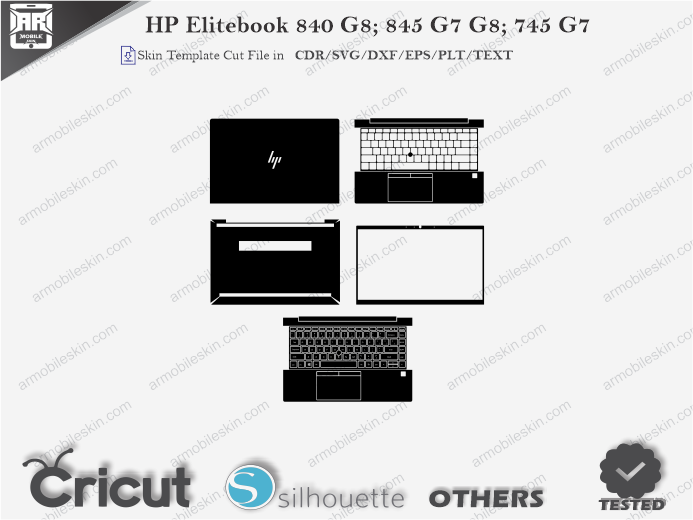 HP Elitebook 840 G8; 845 G7 G8; 745 G7 Skin Template Vector